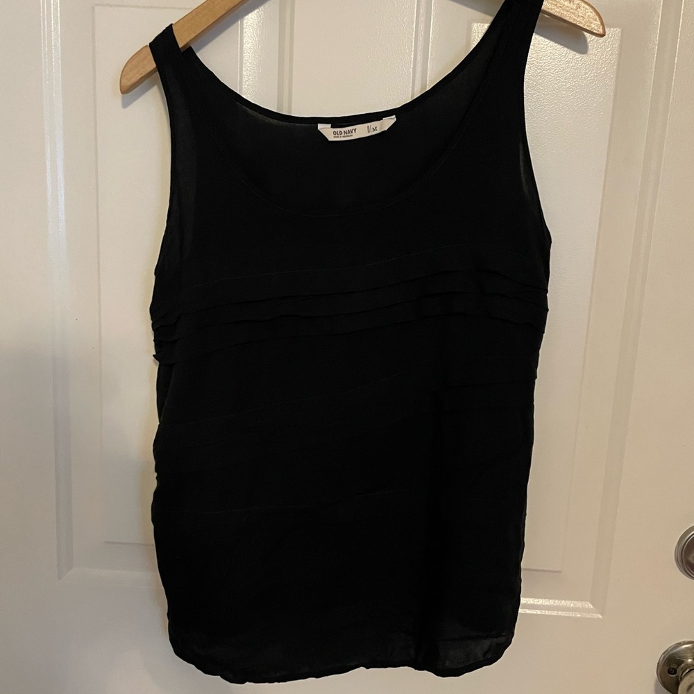 Ruffled dressy tank top